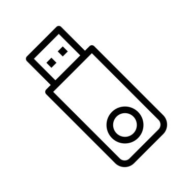 Usb Sürücüsü Taslak Vektör Simgesi Tasarımı