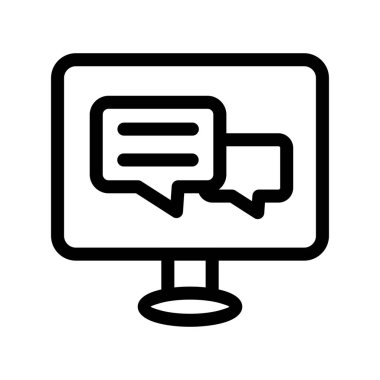 Sohbet Ana Hattı Vektör Simgesi Tasarımı