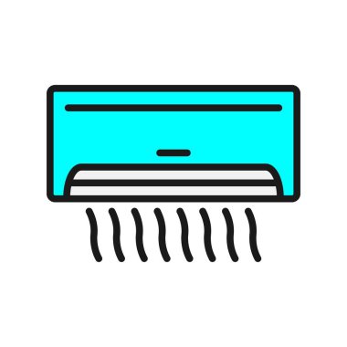 AC Satırı Doldurulmuş Vektör Simgesi Tasarımı