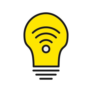 Ampul Satırı Doldurulmuş Vektör Simgesi Tasarımı