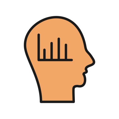 Grafik Satırı Dolu Vektör Simgesi Tasarımı