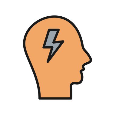 Flash Satırı Doldurulmuş Vektör Simgesi Tasarımı
