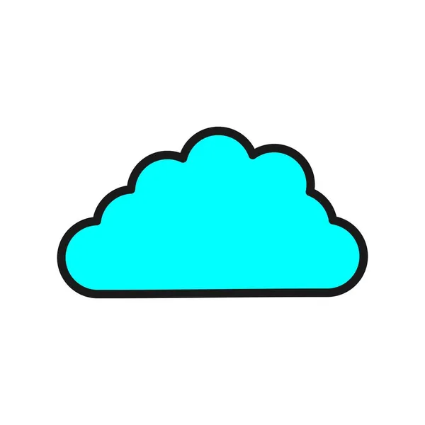 Línea Nube Llena Vector Icon Desig — Vector de stock