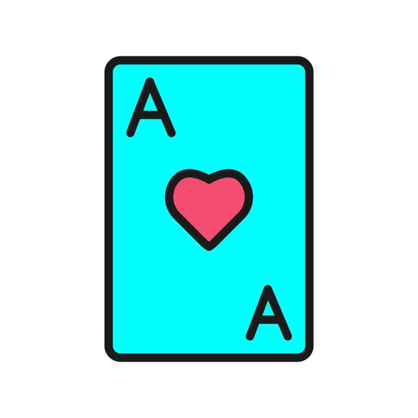 玩牌行填充向量Icon设计 — 图库矢量图片