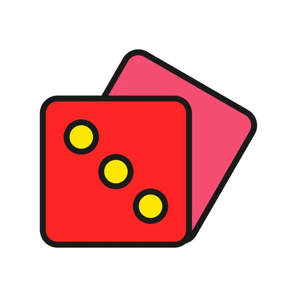 Casino Line Gevuld Vector Icon Desig — Stockvector