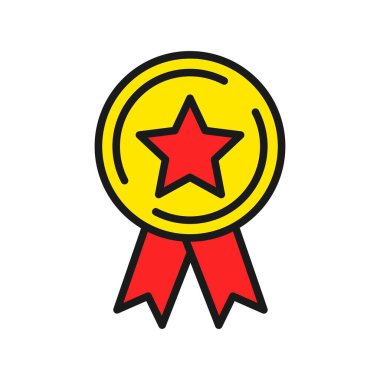  Ödül Satırı Doldurulmuş Vektör Simgesi Tasarımı