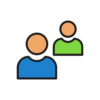 Kullanıcı Satırı Doldurulmuş Vektör Simgesi Tasarımı