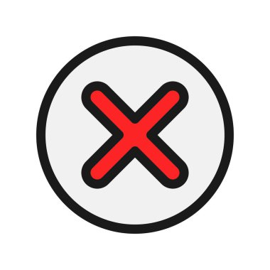 İptal Edilen Satır Dolu Vektör Simgesi Tasarımı