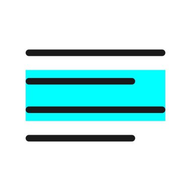 Satır Doldurulmuş Vektör Simgesi Tasarımı Hizala