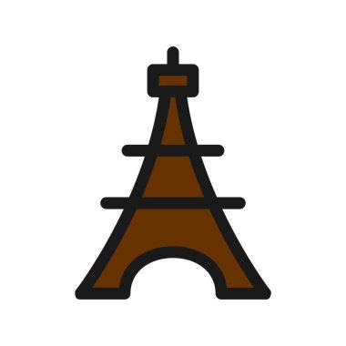 Eyfel Satırı Dolu Vektör Simgesi Tasarımı