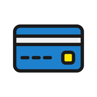 Hesap Kartı Satırı Doldurulmuş Vektör Simgesi Tasarımı