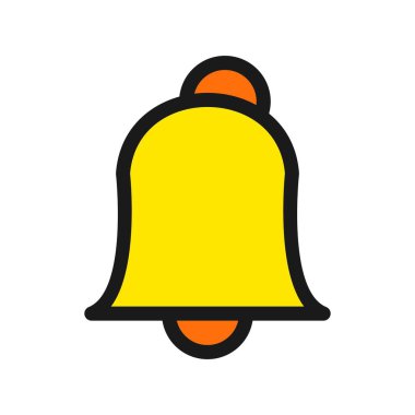 Alarm Satırı Dolu Vektör Simgesi Tasarımı