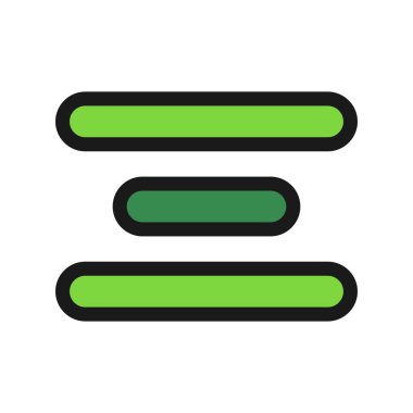 Menü Satırı Doldurulmuş Vektör Simgesi Tasarımı