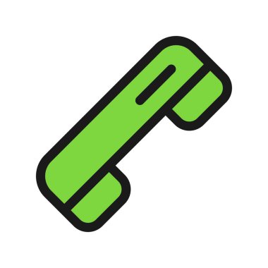 Telefon Satırı Dolu Vektör Simgesi Tasarımı