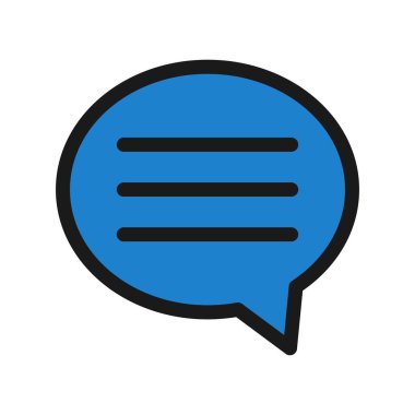 Kabarcık Satırı Doldurulmuş Vektör Simgesi Tasarımı