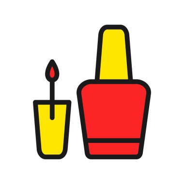 Nail Güzellik Satırı Vektör Simgesi Tasarımı