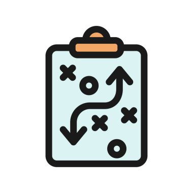 Taktik Satırı Doldurulmuş Vektör Simgesi Tasarımı