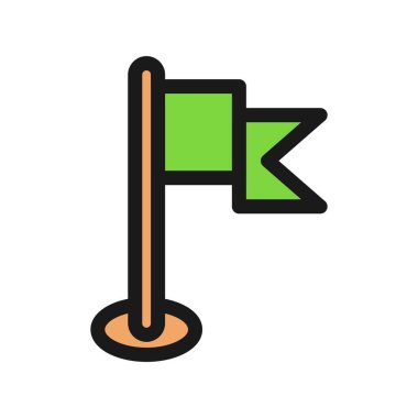 Kilometre Taşı Satırı Dolu Vektör Simgesi Tasarımı