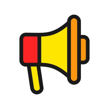 Gürültülü Hoparlör Satırı Vektör Simgesi Tasarımı