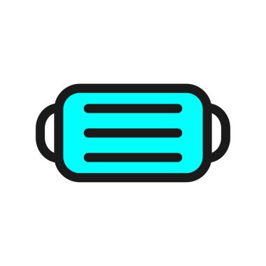 Yüz Maskesi Satırı Doldurulmuş Vektör Simgesi Tasarımı