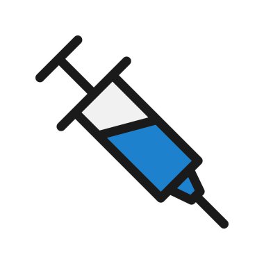 Şırınga Satırı Doldurulmuş Vektör Simgesi Tasarımı