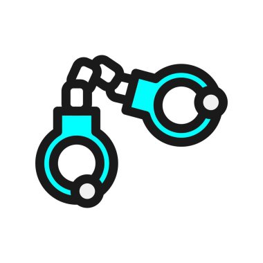 Kelepçe Satırı Vektör Simgesi Tasarımı