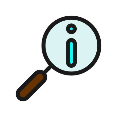 Bilgi Satırı Doldurulmuş Vektör Simgesi Tasarımı