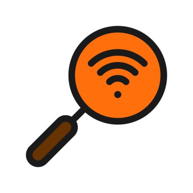  Wifi Satırı Doldurulmuş Vektör Simgesi Tasarımı