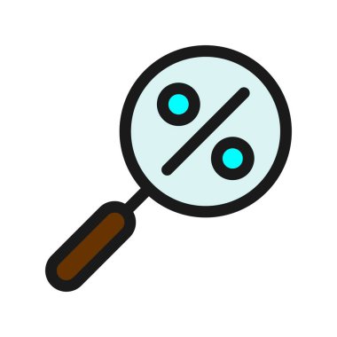 İndirim Satırı Dolu Vektör Simgesi Tasarımı