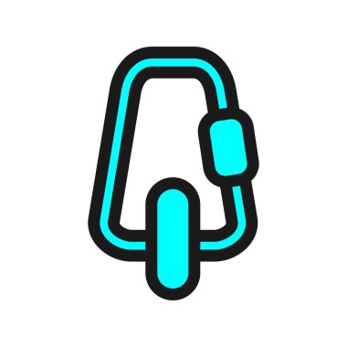 Carabiner Satırı Doldurulmuş Vektör Simgesi Tasarımı