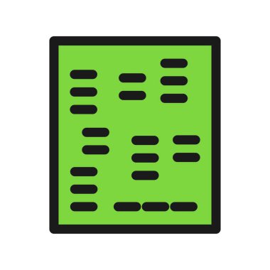 Braille Satırı Doldurulmuş Vektör Simgesi Tasarımı