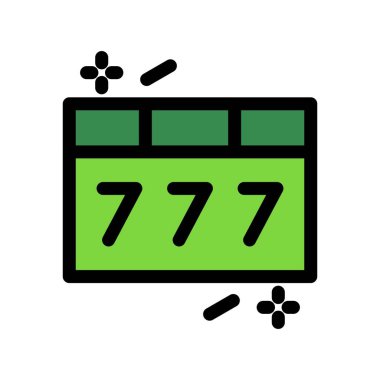 Yedi Satır Dolu Vektör Simgesi Tasarımı