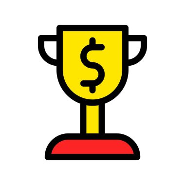 Kazanan Satır Doldurulmuş Vektör Simgesi Tasarımı