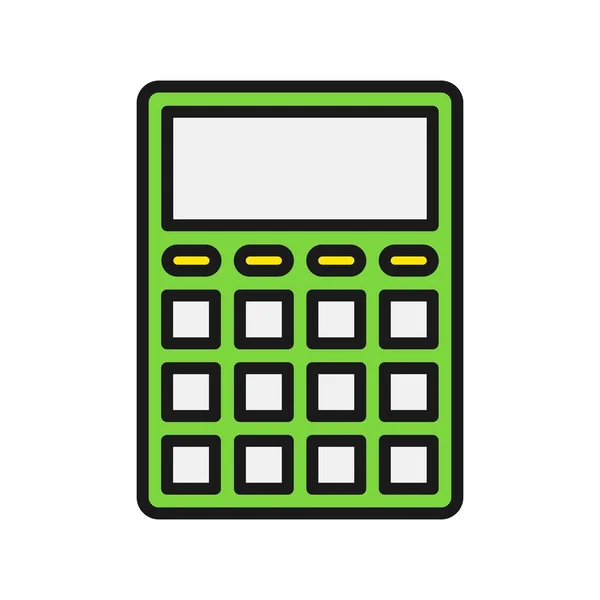 Calculator Line Filled Vector Icon Desig — Stock Vector