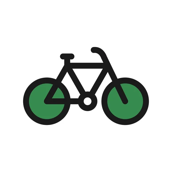 Велосипедна Лінія Заповнена Векторна Піктограма Desig — стоковий вектор