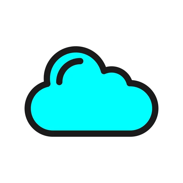 云层线填充向量Icon设计 — 图库矢量图片