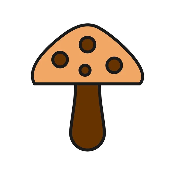 Mushroom Line Filled Vector Icon Desig — Stock Vector