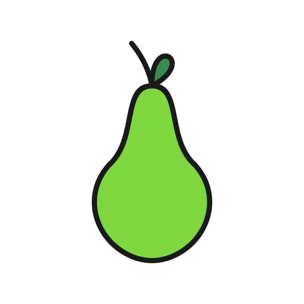 Pear Line Filled Vector Icon Desig — Stock Vector