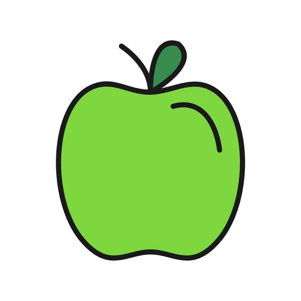 Apple Line Filled Vector Icon Desig — Stock Vector