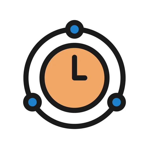 Deadline Line Filled Vector Icon Desig — Stock Vector