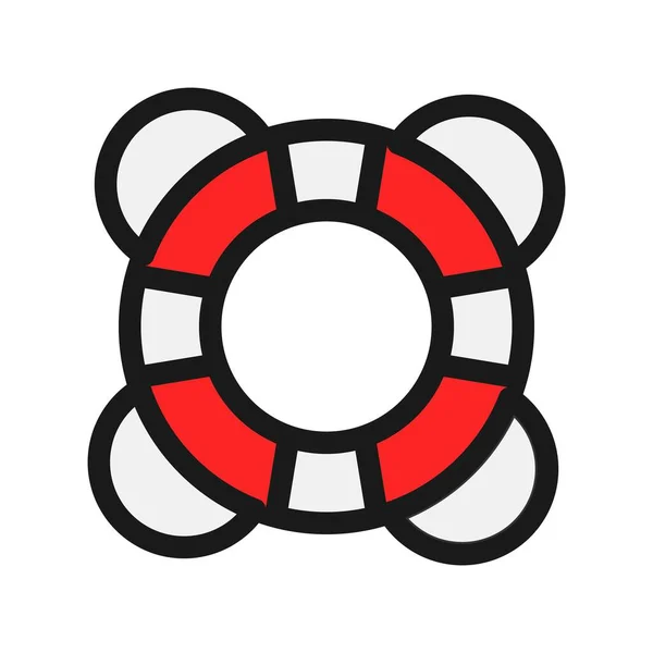 救生圈线填充向量Icon设计 — 图库矢量图片