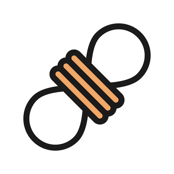 Rope Line Filled Vector Icon Desig — Stock Vector