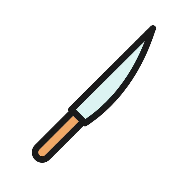 Knife Line Filled Vector Icon Desig — Stock Vector