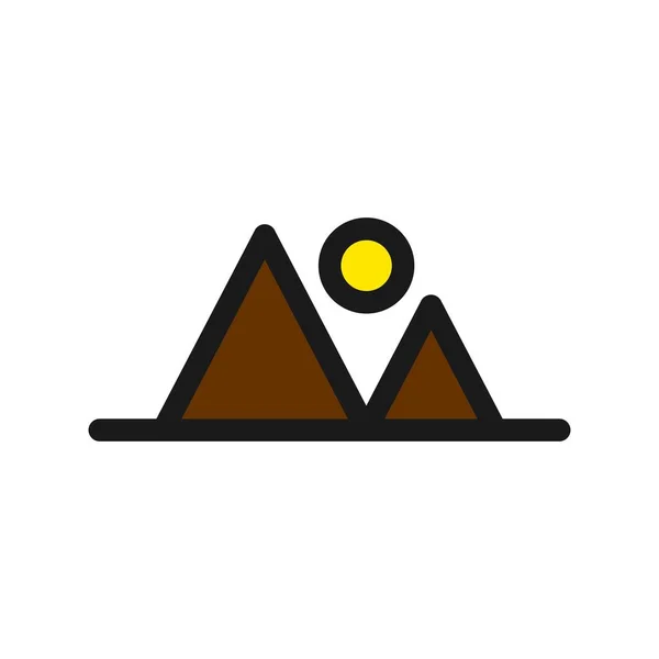 山地线填充向量Icon设计 — 图库矢量图片