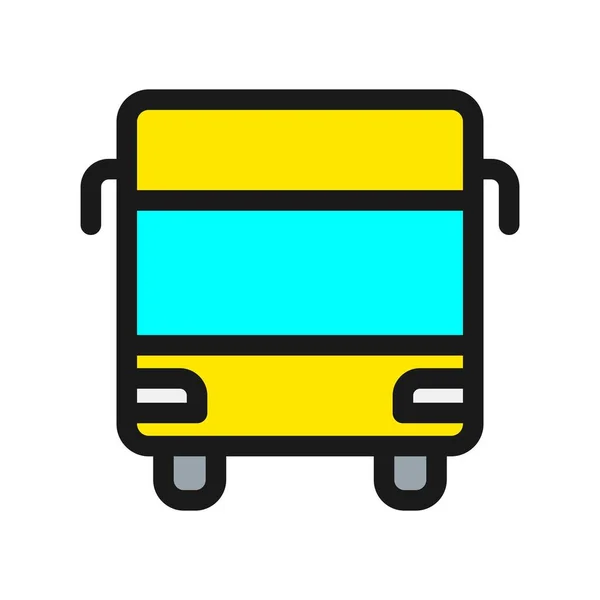 Icône Vectorielle Remplie Par Ligne Bus Desig — Image vectorielle