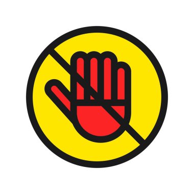 Satır Doldurulmuş Vektör Simgesi Tasarımı Durdur