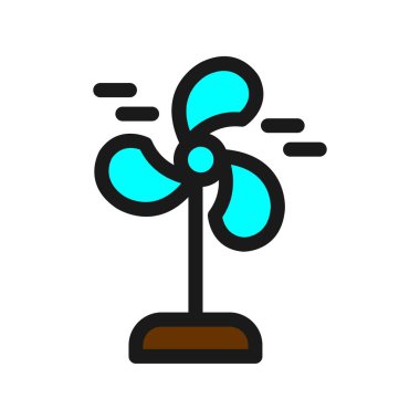 Rüzgâr Güç Hattı Vektör Simgesi Tasarımı