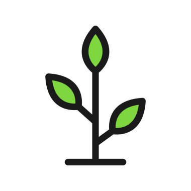 Bitki Satırı Doldurulmuş Vektör Simgesi Tasarımı