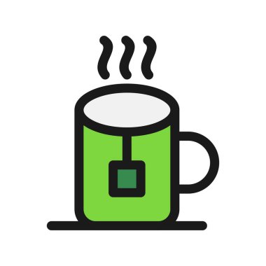 Mug Satırı Doldurulmuş Vektör Simgesi Tasarımı