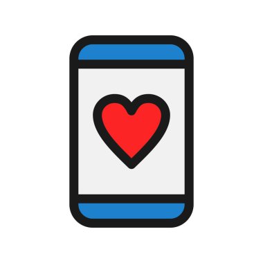 Akıllı Telefon Satırı Vektör Simgesi Tasarımı